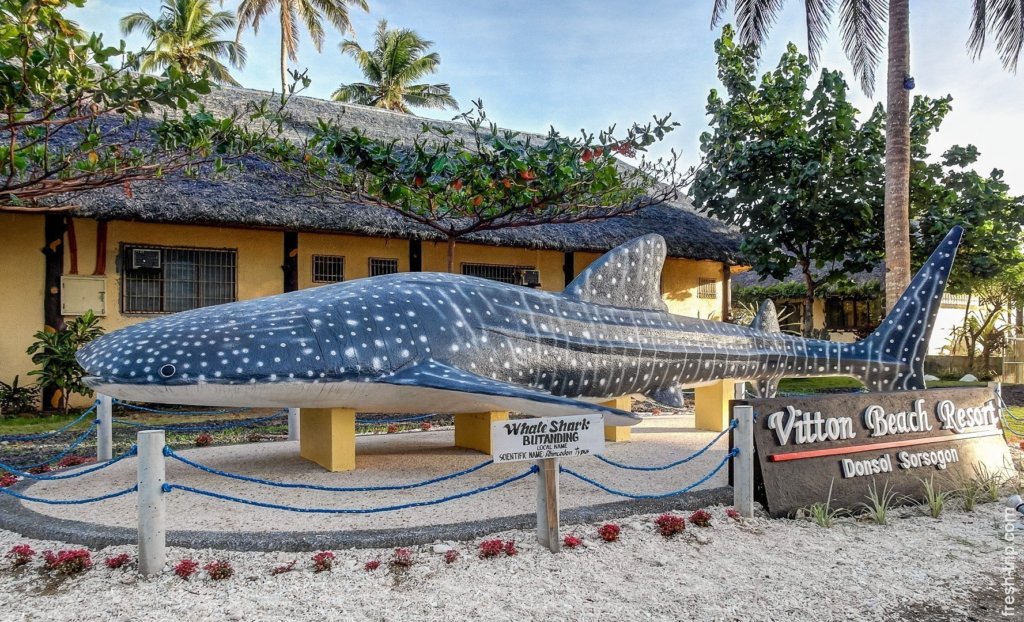 Monument of whale sharks in Donsol, Philippines