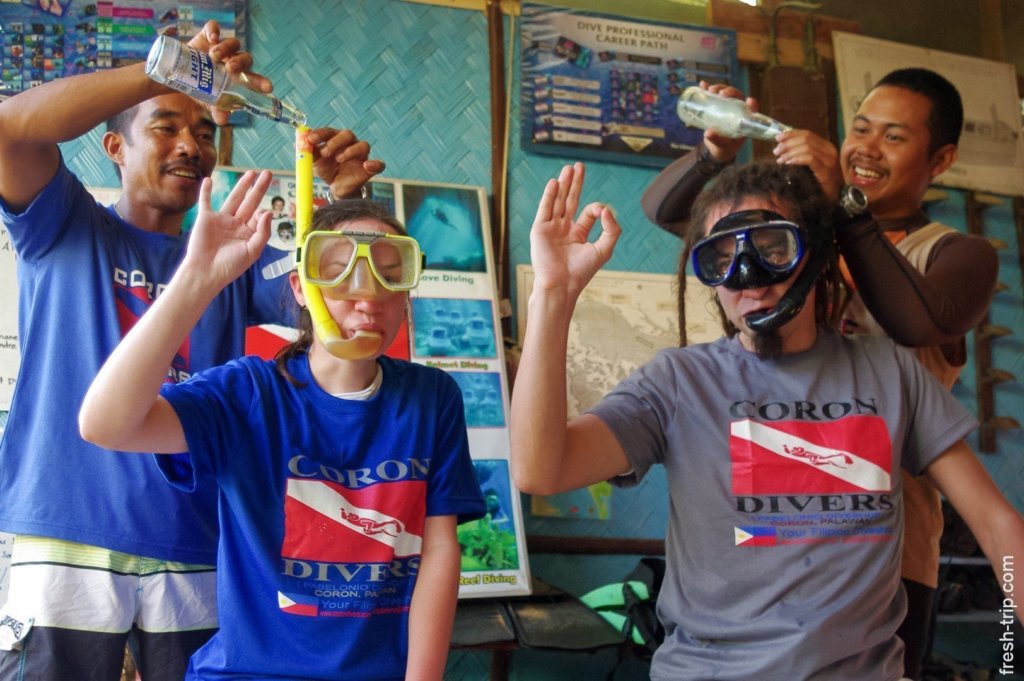 Learning diver, Philippines