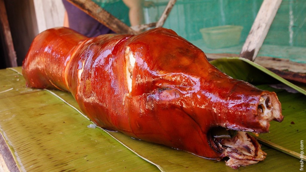 Fried pig (lechon), Philippines